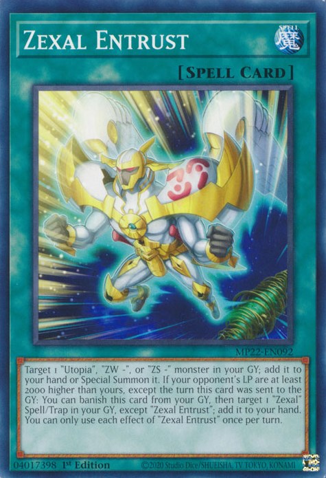 Zexal Entrust [MP22-EN092] Common - Evolution TCG