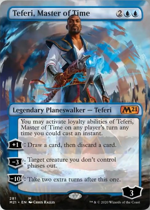 Teferi, Master of Time (Borderless) [Core Set 2021] - Evolution TCG