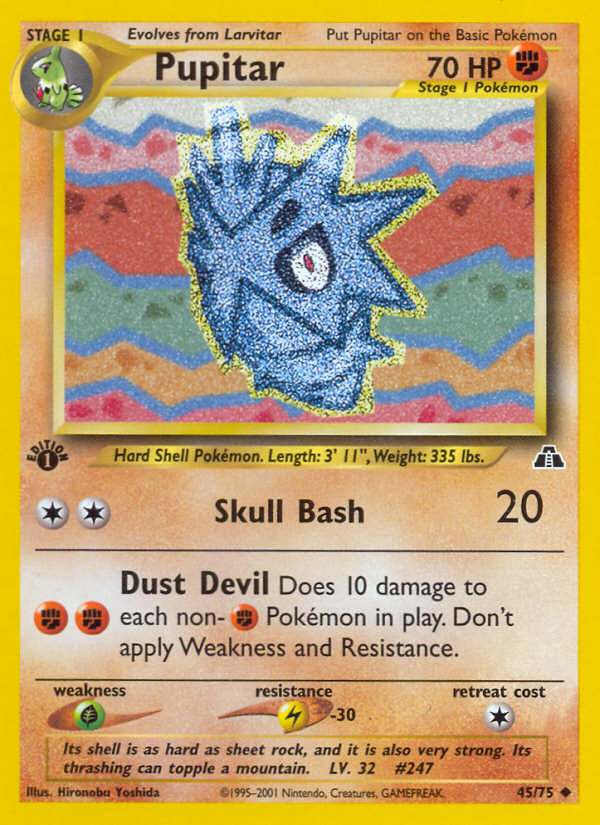 Pupitar (45/75) [Neo Discovery 1st Edition] - Evolution TCG