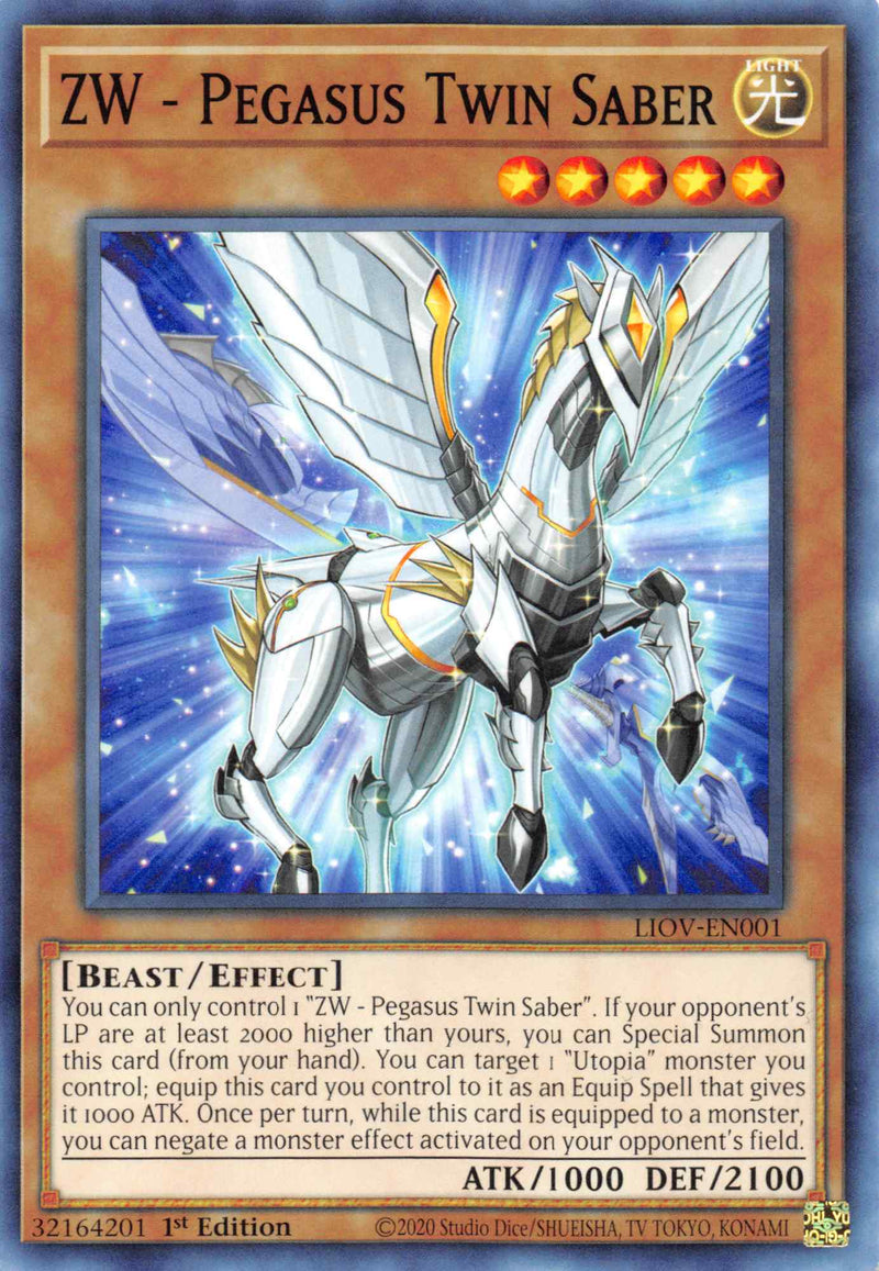 ZW - Pegasus Twin Saber [LIOV-EN001] Common - Evolution TCG