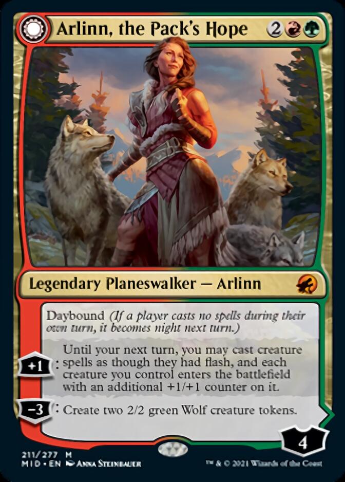 Arlinn, the Pack's Hope // Arlinn, the Moon's Fury [Innistrad: Midnight Hunt] - Evolution TCG