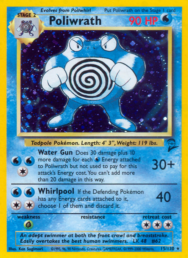 Poliwrath (15/130) [Base Set 2] - Evolution TCG