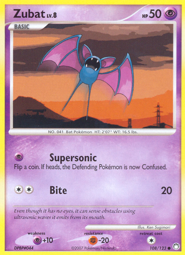 Zubat (108/123) [Diamond & Pearl: Mysterious Treasures] - Evolution TCG