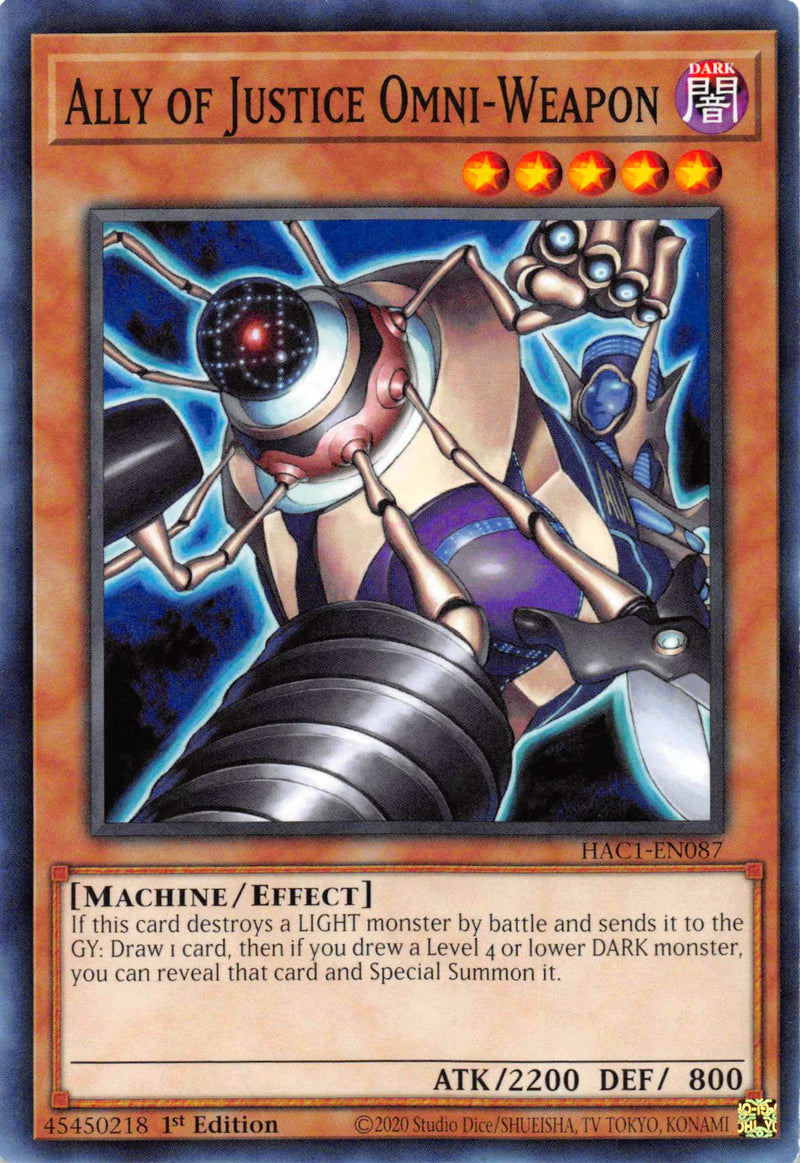 Ally of Justice Omni-Weapon [HAC1-EN087] Common - Evolution TCG