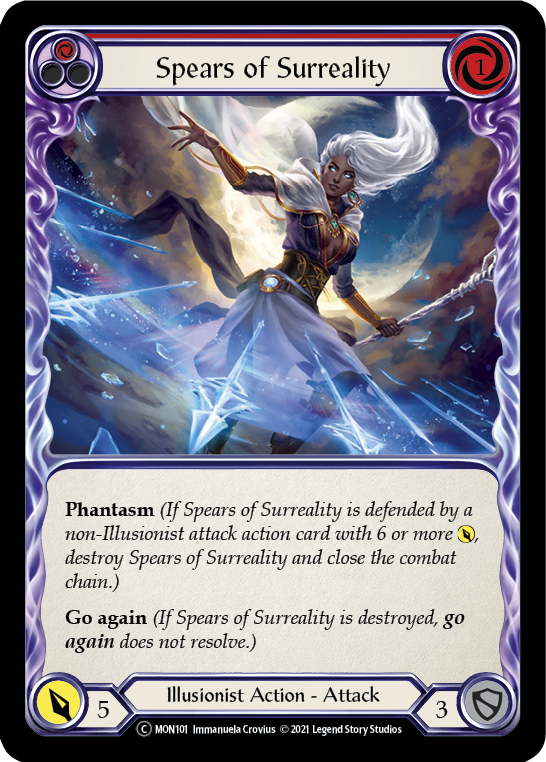 Spears of Surreality (Red) [U-MON101] (Monarch Unlimited)  Unlimited Normal - Evolution TCG