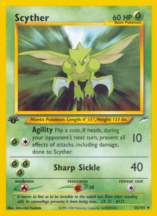 Scyther (55/105) [Neo Destiny 1st Edition] - Evolution TCG