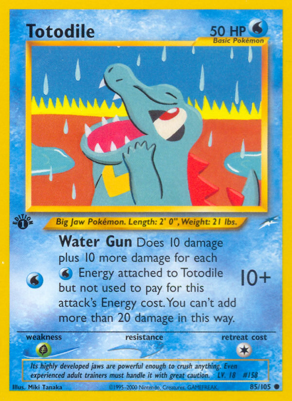 Totodile (85/105) [Neo Destiny 1st Edition] - Evolution TCG