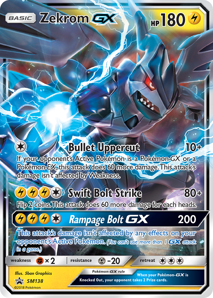 Zekrom GX (SM138) [Sun & Moon: Black Star Promos] - Evolution TCG