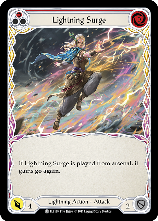 Lightning Surge (Red) [ELE189] (Tales of Aria)  1st Edition Normal - Evolution TCG
