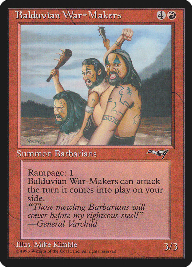 Balduvian War-Makers (Treeline Background) [Alliances] - Evolution TCG