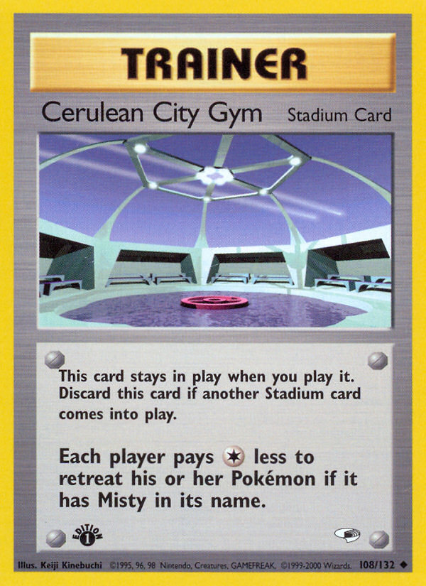 Cerulean City Gym (108/132) [Gym Heroes 1st Edition] - Evolution TCG