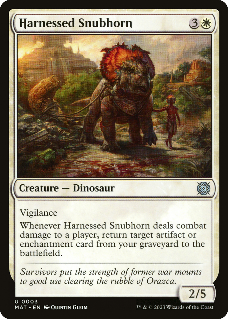 Harnessed Snubhorn [March of the Machine: The Aftermath] - Evolution TCG