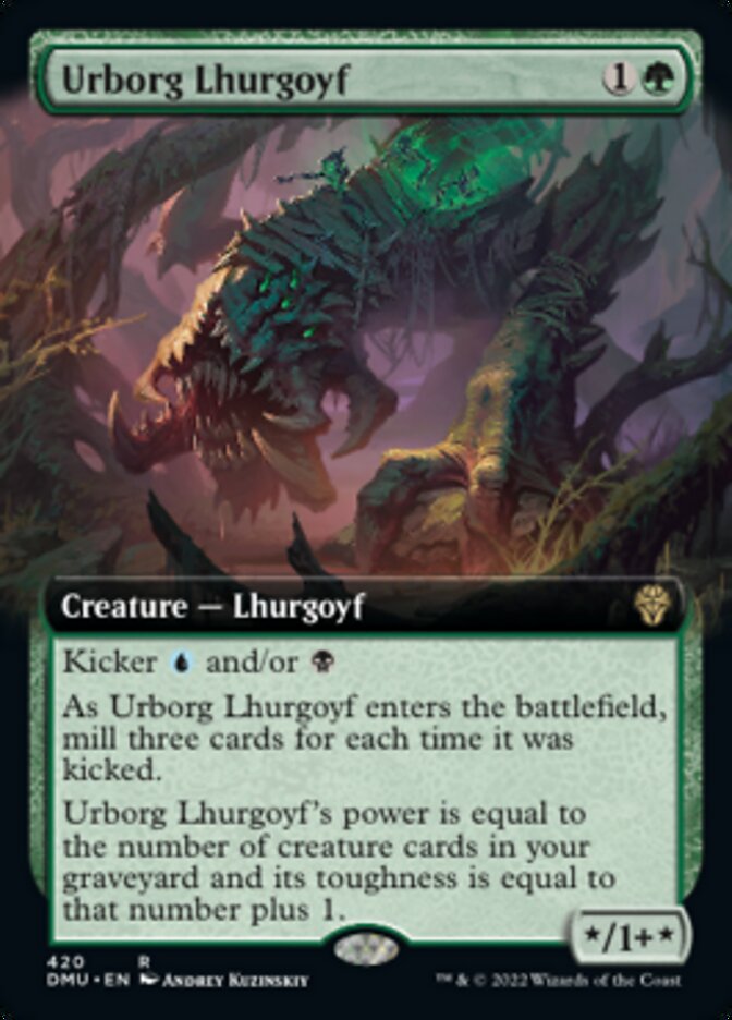 Urborg Lhurgoyf (Extended Art) [Dominaria United] - Evolution TCG