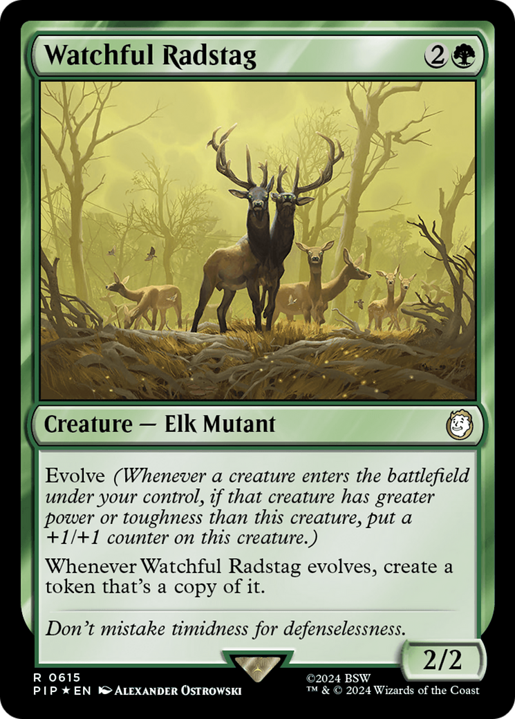 Watchful Radstag (Surge Foil) [Fallout] - Evolution TCG
