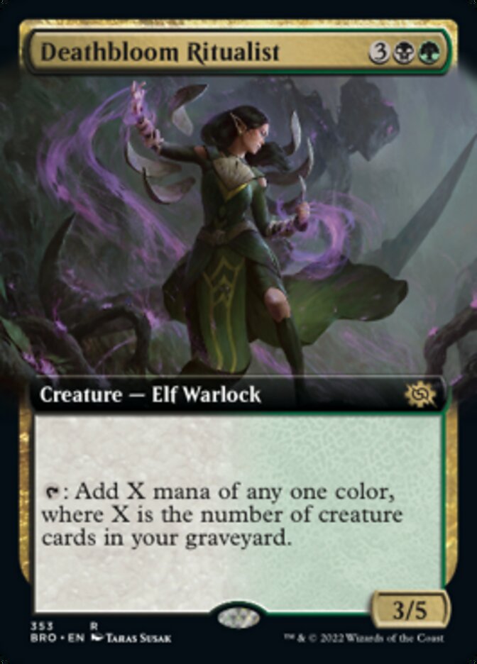 Deathbloom Ritualist (Extended Art) [The Brothers' War] - Evolution TCG