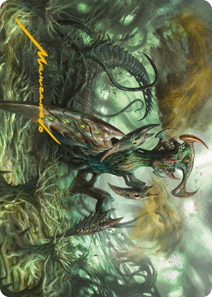 Zopandrel, Hunger Dominus Art Card (Gold-Stamped Signature) [Phyrexia: All Will Be One Art Series] - Evolution TCG