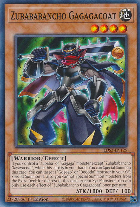 Zubababancho Gagagacoat [LDS3-EN125] Common - Evolution TCG