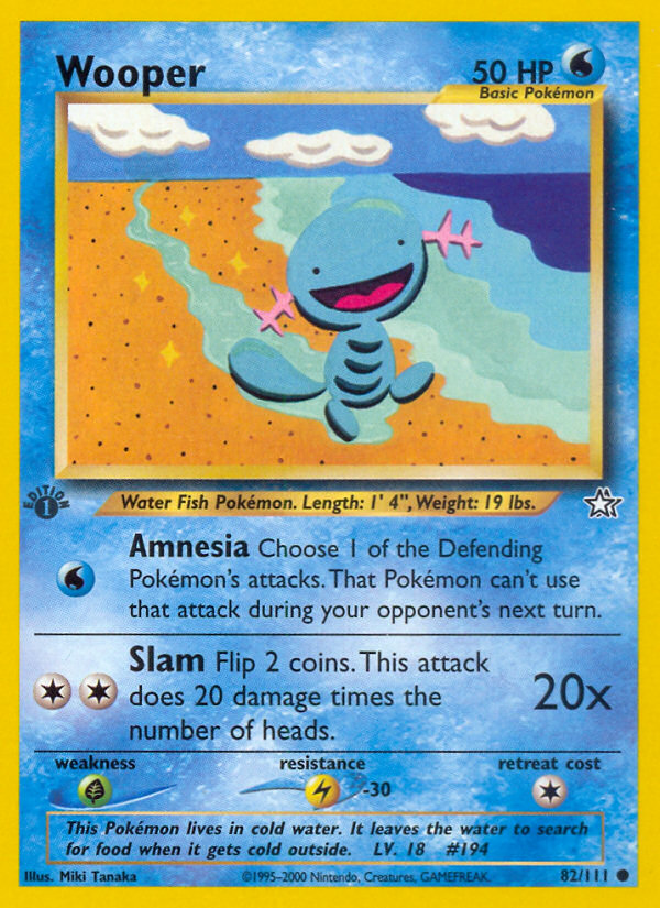 Wooper (82/111) [Neo Genesis 1st Edition] - Evolution TCG