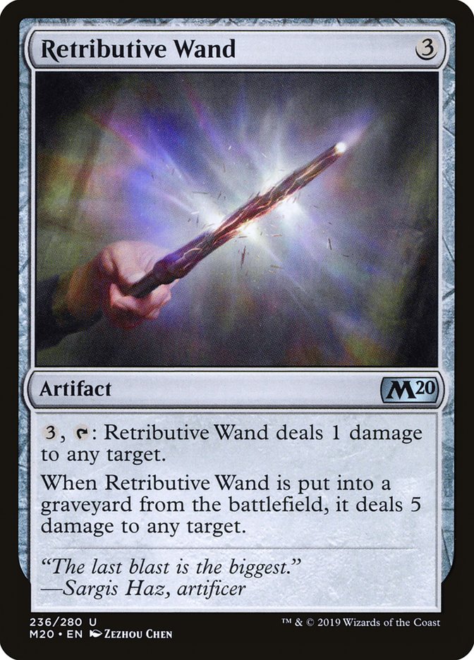 Retributive Wand [Core Set 2020] - Evolution TCG