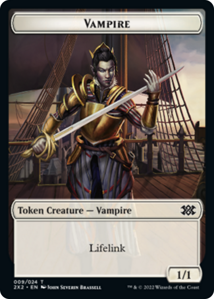 Saproling // Vampire Double-sided Token [Double Masters 2022 Tokens] - Evolution TCG