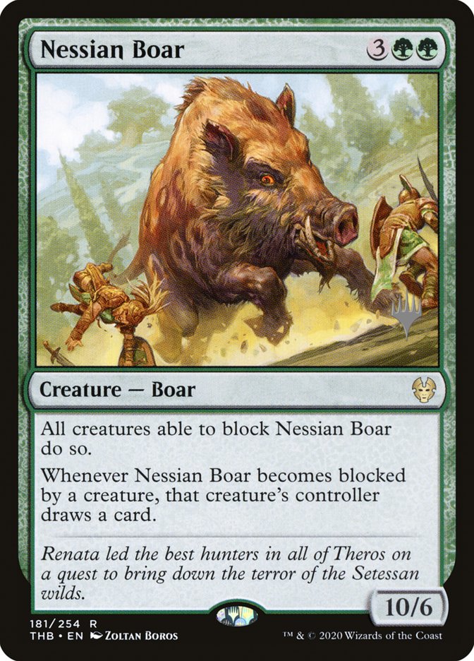 Nessian Boar (Promo Pack) [Theros Beyond Death Promos] - Evolution TCG