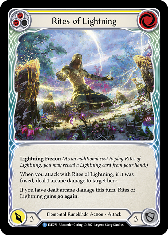 Rites of Lightning (Yellow) [ELE071] (Tales of Aria)  1st Edition Normal - Evolution TCG