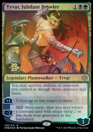 Tyvar, Jubilant Brawler [Phyrexia: All Will Be One Prerelease Promos] - Evolution TCG