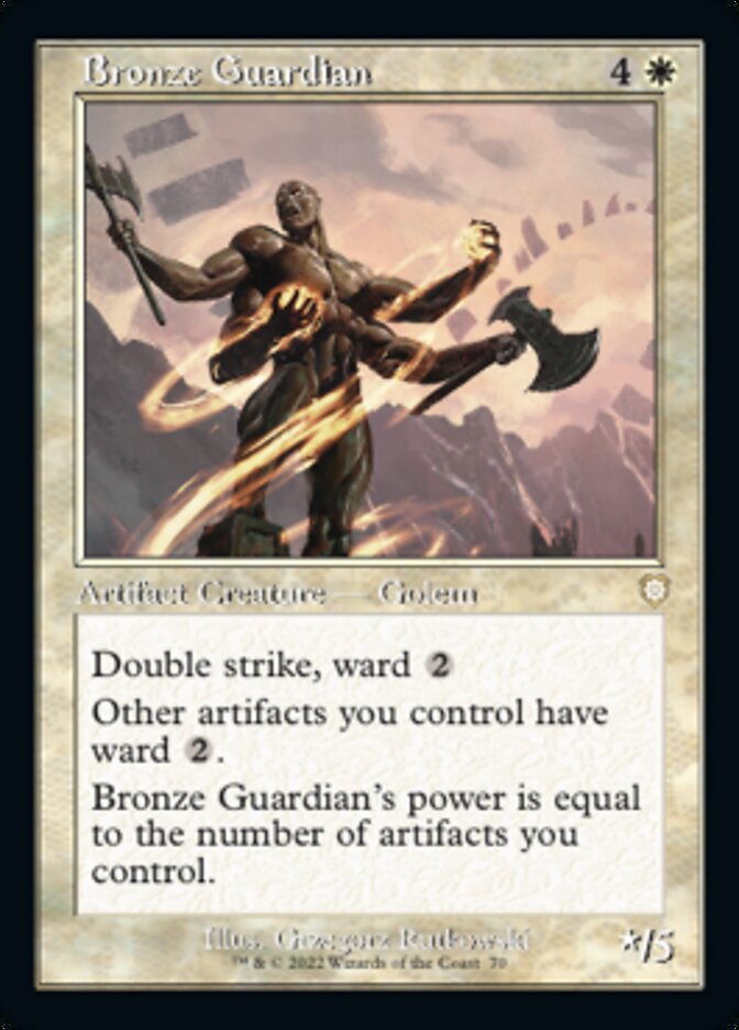 Bronze Guardian (Retro) [The Brothers' War Commander] - Evolution TCG