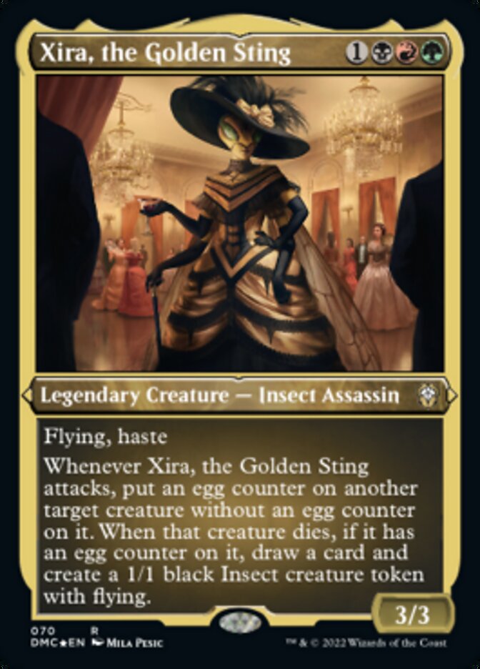 Xira, the Golden Sting (Foil Etched) [Dominaria United Commander] - Evolution TCG