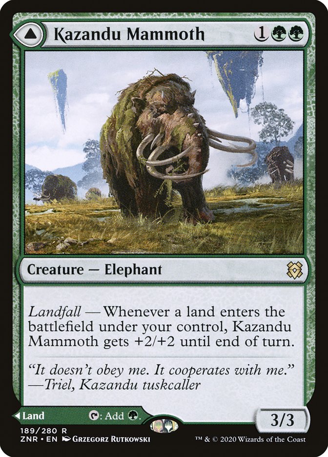 Kazandu Mammoth // Kazandu Valley [Zendikar Rising] - Evolution TCG