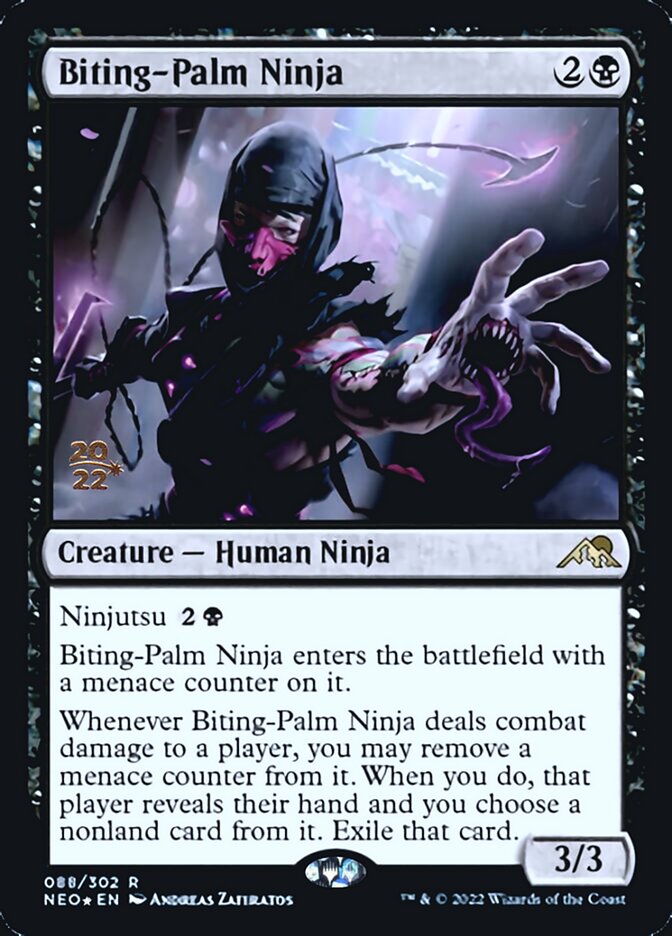 Biting-Palm Ninja [Kamigawa: Neon Dynasty Prerelease Promos] - Evolution TCG