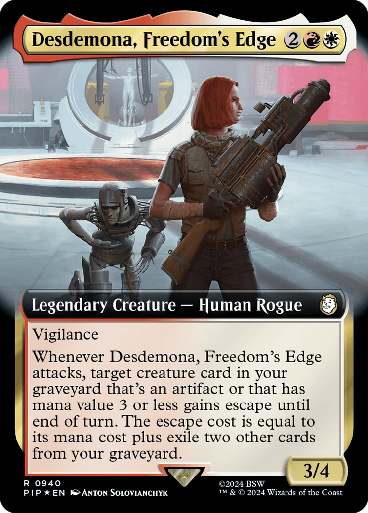 Desdemona, Freedom's Edge (Extended Art) (Surge Foil) [Fallout] - Evolution TCG