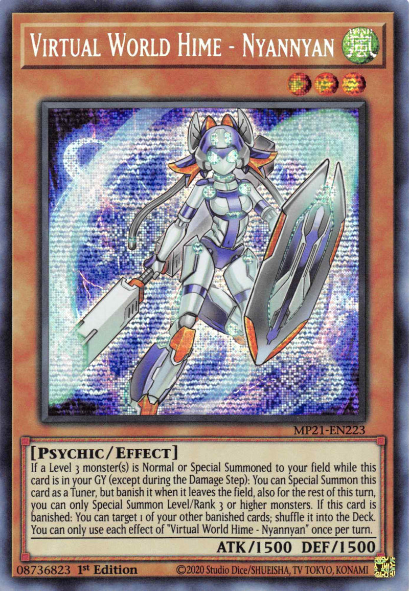 Virtual World Hime - Nyannyan [MP21-EN223] Prismatic Secret Rare - Evolution TCG