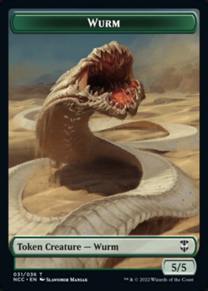 Elf Warrior // Wurm Double-sided Token [Streets of New Capenna Commander Tokens] - Evolution TCG