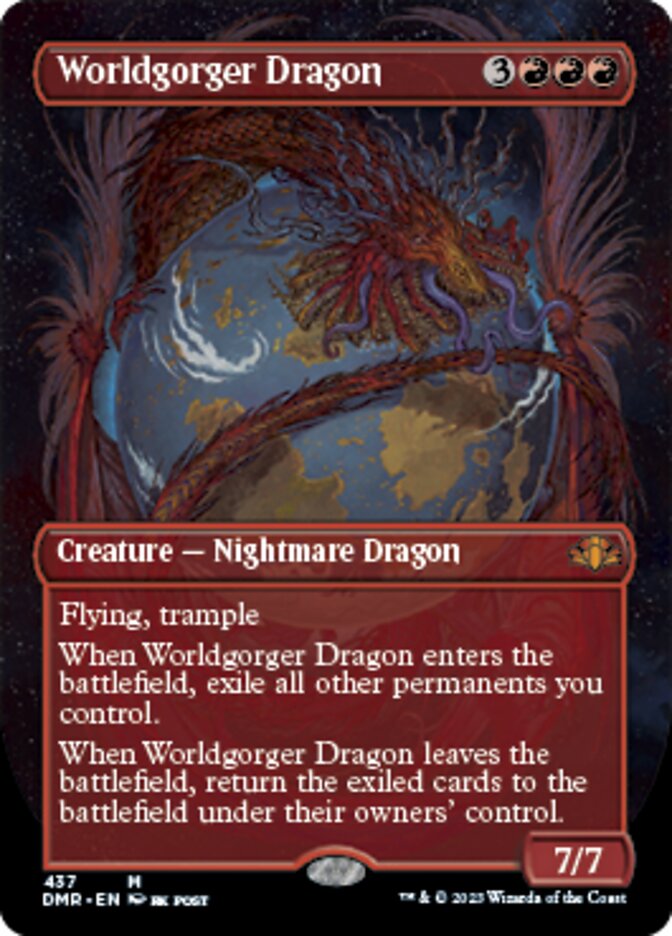 Worldgorger Dragon (Borderless Alternate Art) [Dominaria Remastered] - Evolution TCG