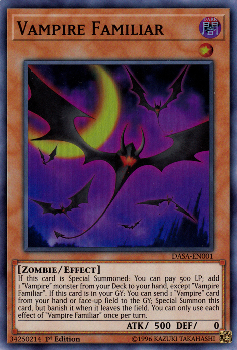Vampire Familiar [DASA-EN001] Super Rare - Evolution TCG