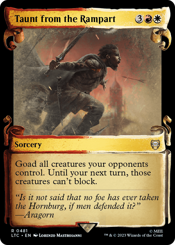 Taunt from the Rampart [The Lord of the Rings: Tales of Middle-Earth Commander Showcase Scrolls] - Evolution TCG