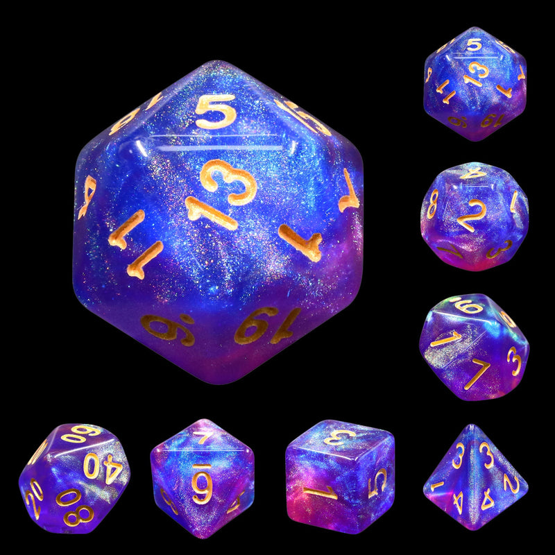 A&H Dice: Blue Enchantress - Poly 7 Die Set - Evolution TCG