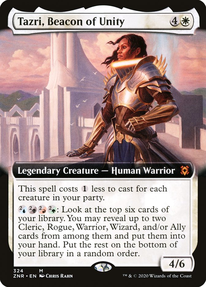 Tazri, Beacon of Unity (Extended Art) [Zendikar Rising] - Evolution TCG