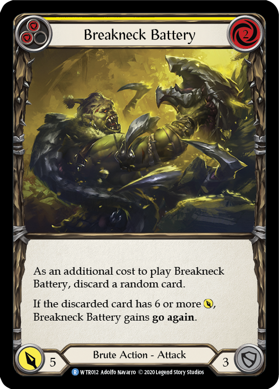 Breakneck Battery (Yellow) [U-WTR012] (Welcome to Rathe Unlimited)  Unlimited Normal - Evolution TCG