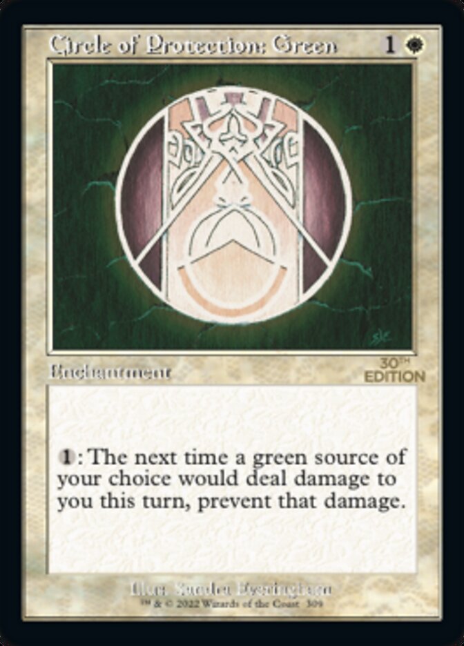 Circle of Protection: Green (Retro) [30th Anniversary Edition] - Evolution TCG