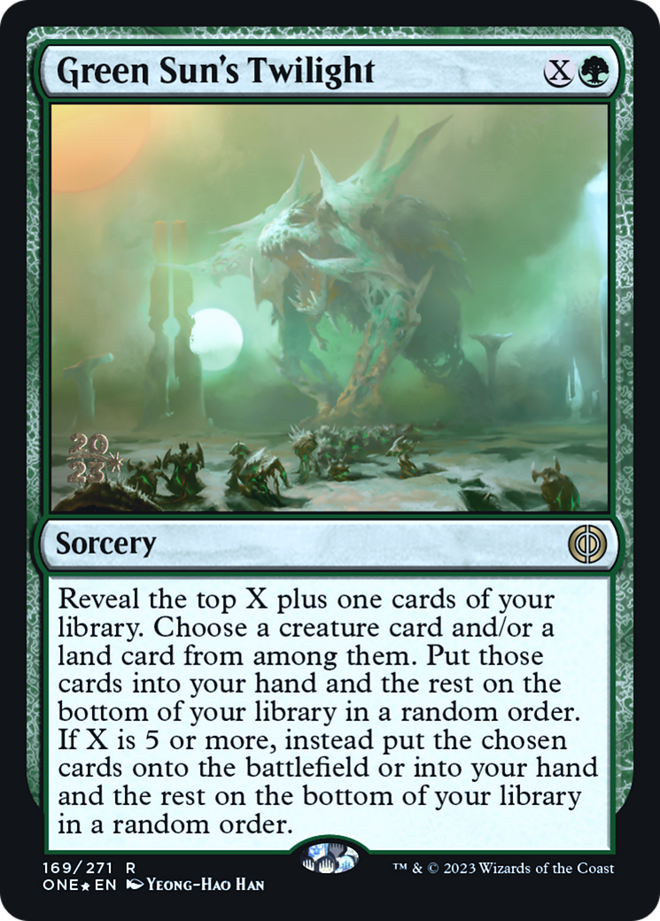 Green Sun's Twilight [Phyrexia: All Will Be One Prerelease Promos] - Evolution TCG