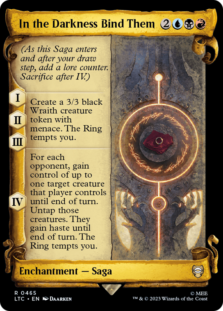 In the Darkness Bind Them [The Lord of the Rings: Tales of Middle-Earth Commander Showcase Scrolls] - Evolution TCG