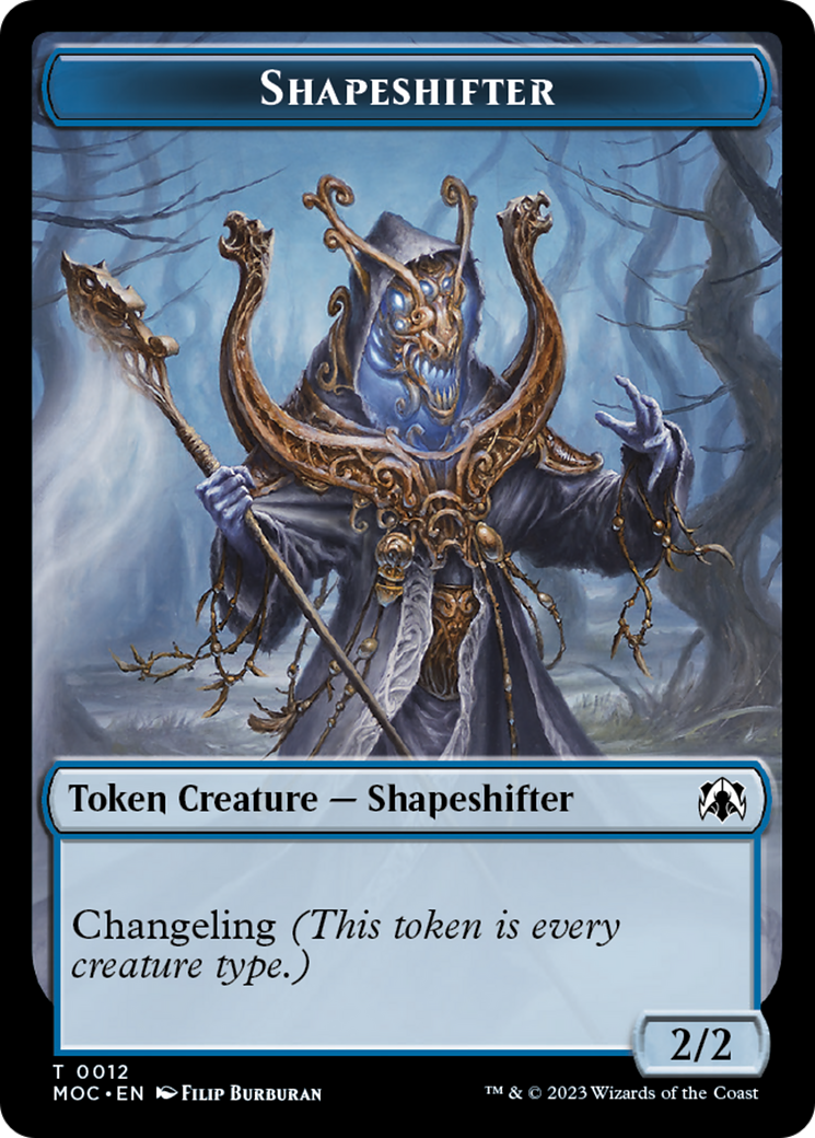 Blood // Shapeshifter Double-Sided Token [March of the Machine Commander Tokens] - Evolution TCG