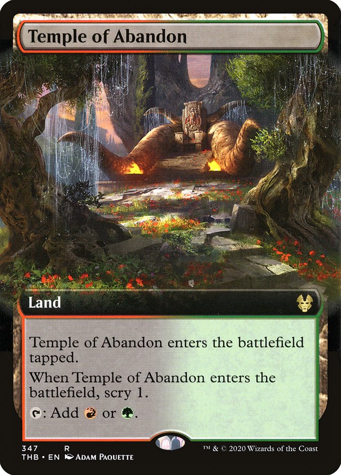 Temple of Abandon (Extended Art) [Theros Beyond Death] - Evolution TCG