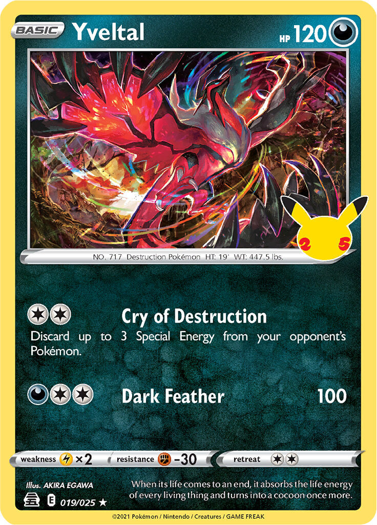 Yveltal (019/025) [Celebrations: 25th Anniversary] - Evolution TCG