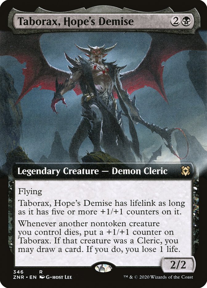 Taborax, Hope's Demise (Extended Art) [Zendikar Rising] - Evolution TCG