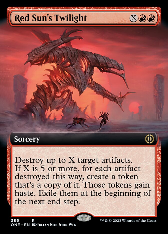 Red Sun's Twilight (Extended Art) [Phyrexia: All Will Be One] - Evolution TCG