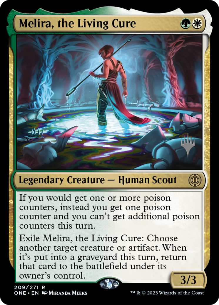 Melira, the Living Cure (Promo Pack) [Phyrexia: All Will Be One Promos] - Evolution TCG