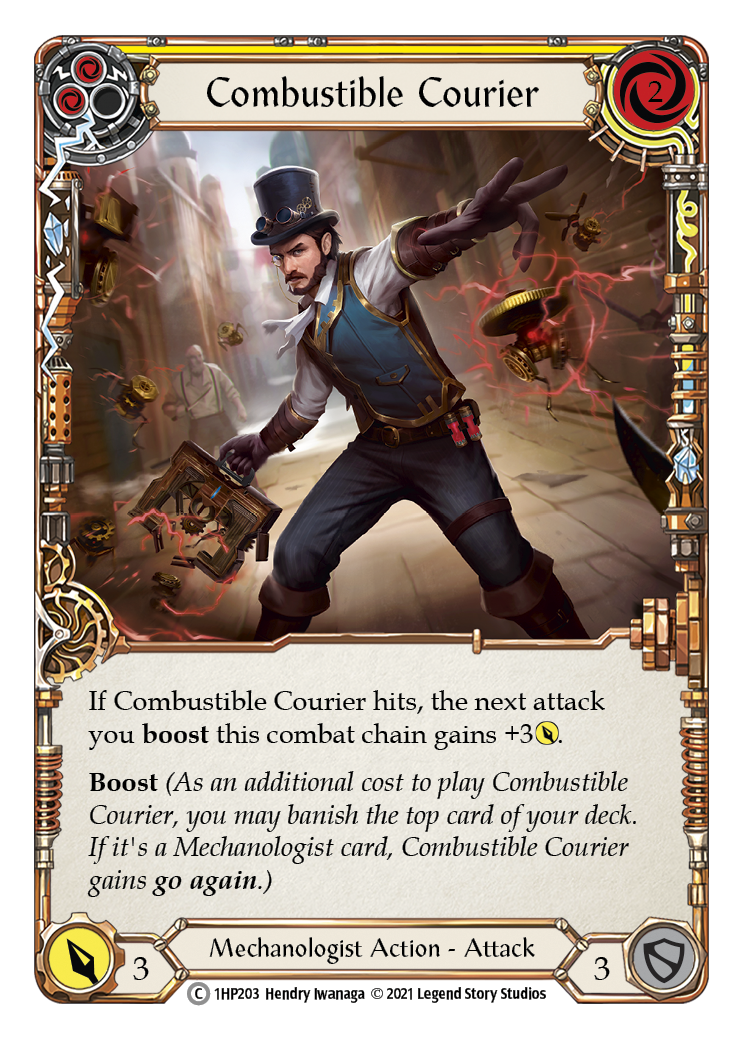 Combustible Courier (Yellow) [1HP203] (History Pack 1) - Evolution TCG